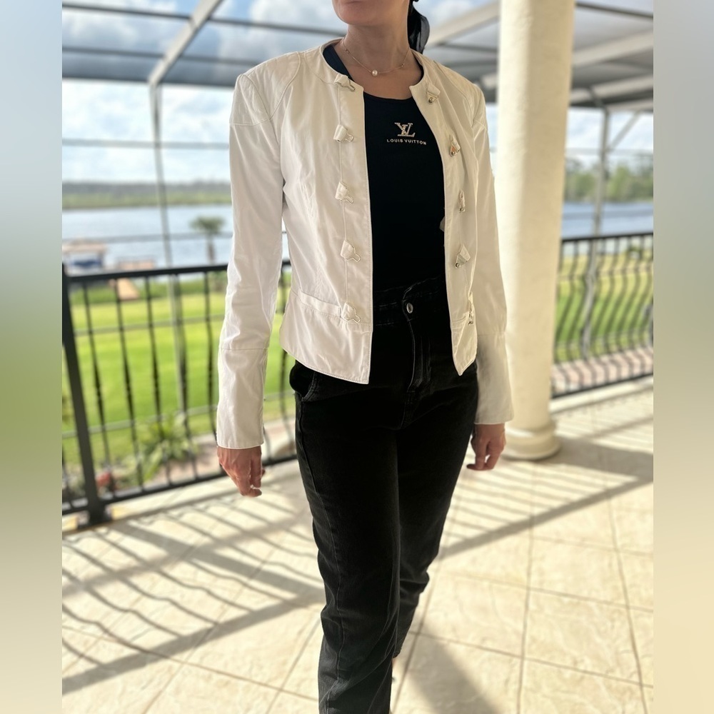 Gattinoni Jeans White Blazer